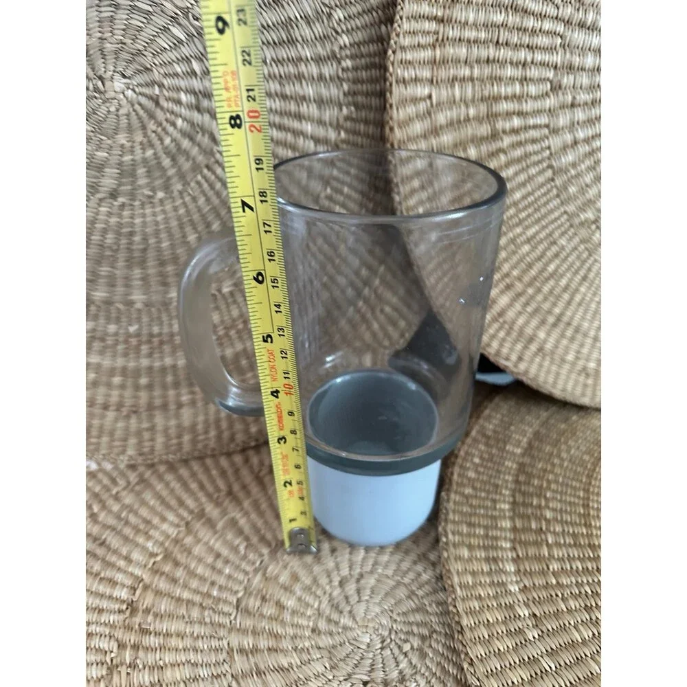 Glass cup with silicone holder